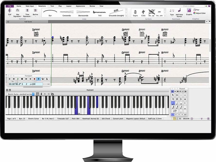 Printmusic Noten schreiben